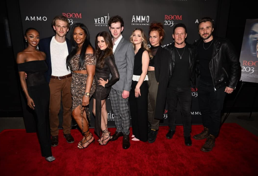 Ty Whittington-Scott (2nd on left) and the cast of "Room 203" premiere, Los Angeles, CA
