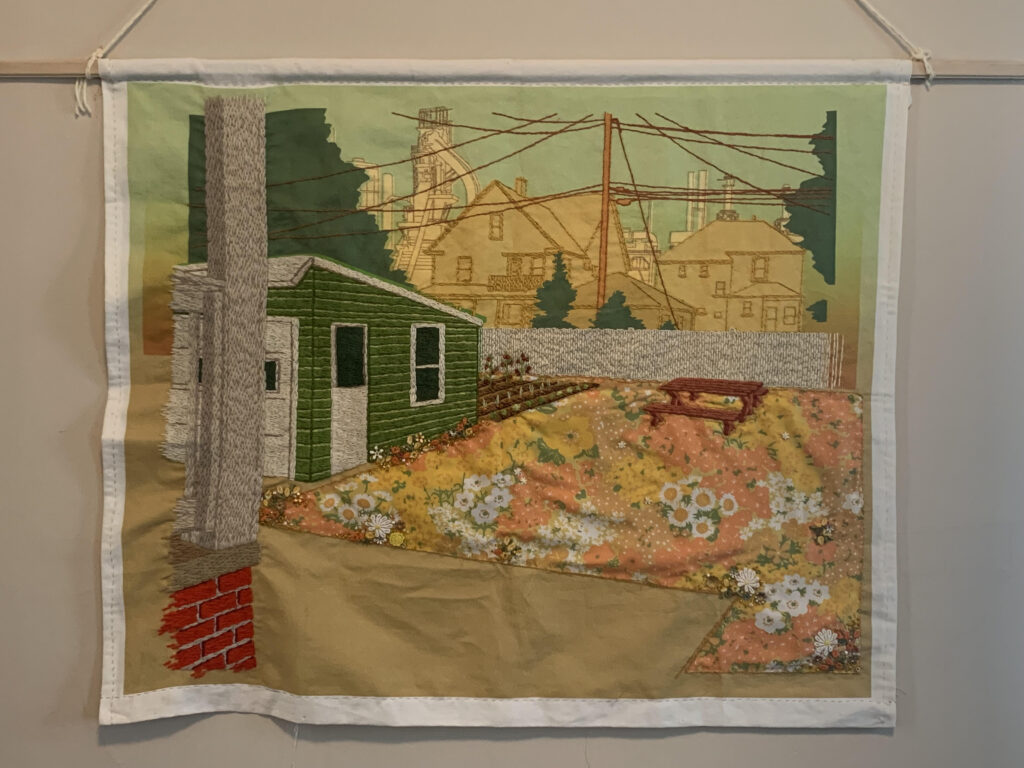 Image of Rust Belt Backyard - work sample for "Being Pushed Down by Shadow" by Ashley Gerst