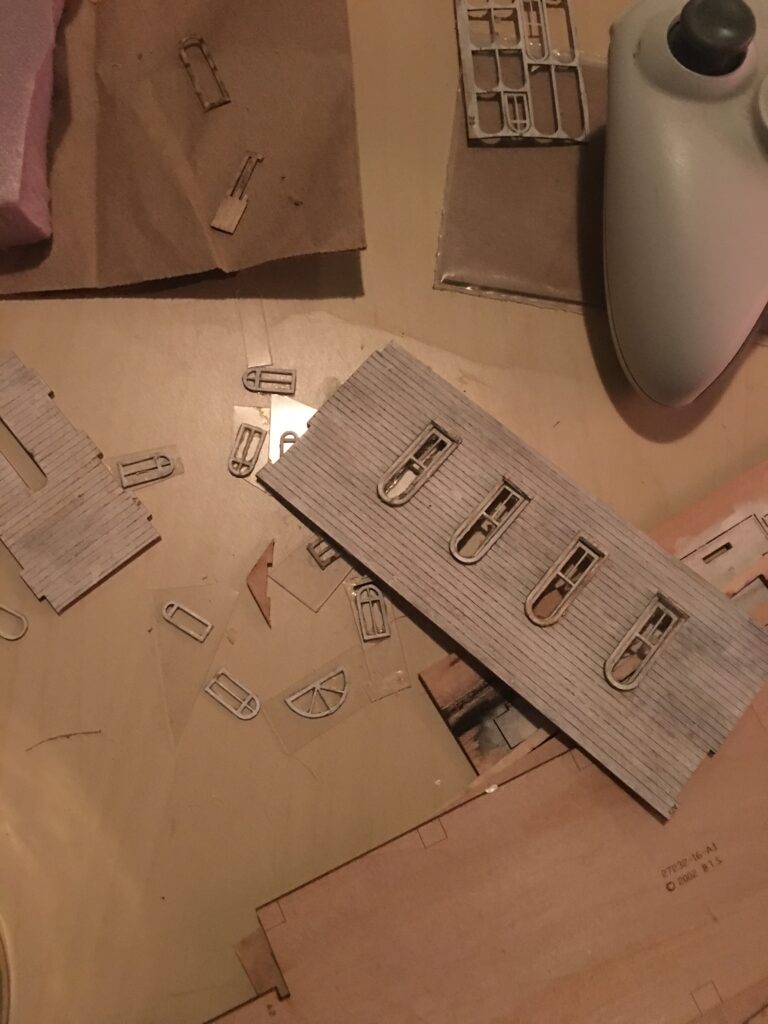 "Church Set Construction" Work-in-progress image for the film "The Spirit Seam" by Ashley Gerst