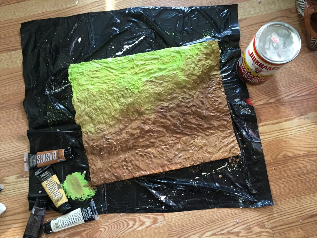 "Riverbank Set Construction" Work-in-progress image for the film "The Spirit Seam" by Ashley Gerst