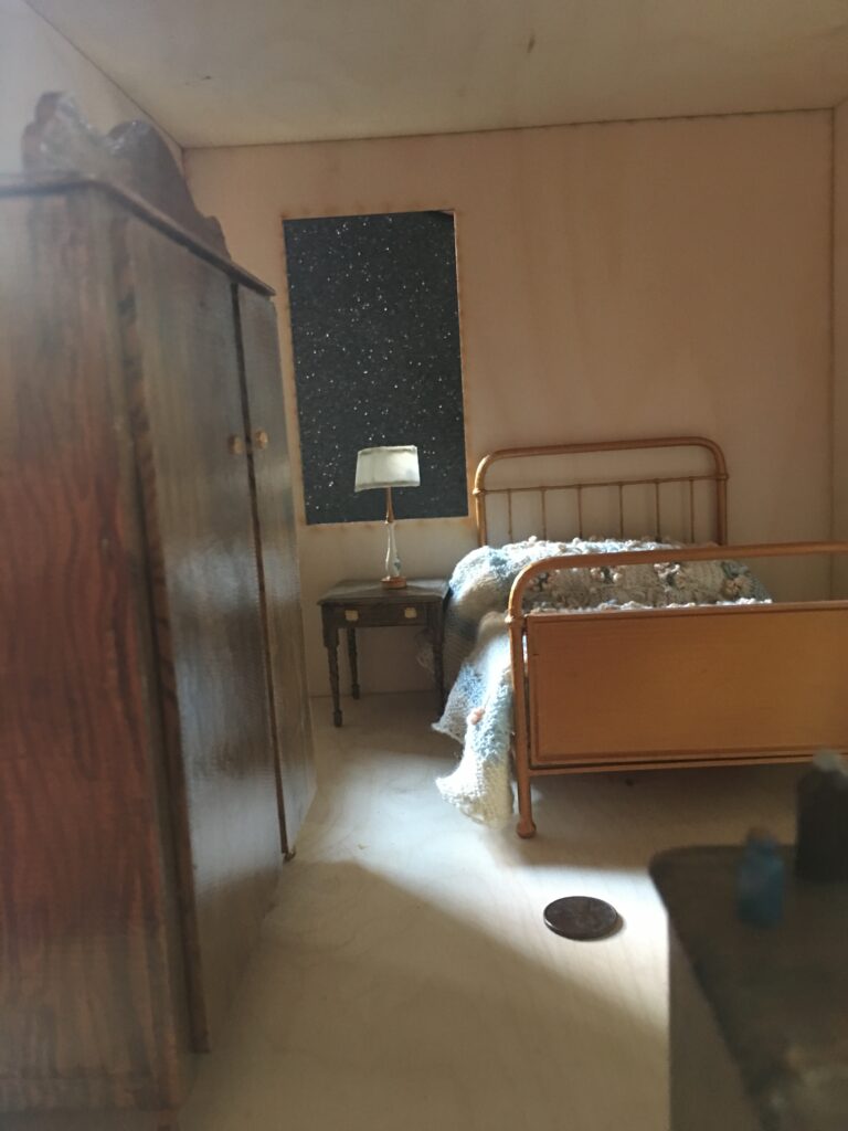 "Bedroom Set Construction" Work-in-progress image for the film "The Spirit Seam" by Ashley Gerst