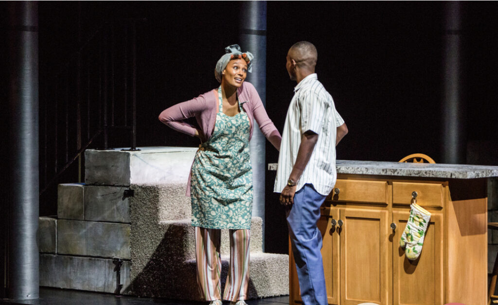 Rebecca L. Hargrove (l) as Mrs. Webb in Our Town Baltimore Center Stage. Photo Credit: Jill Fannon Photography