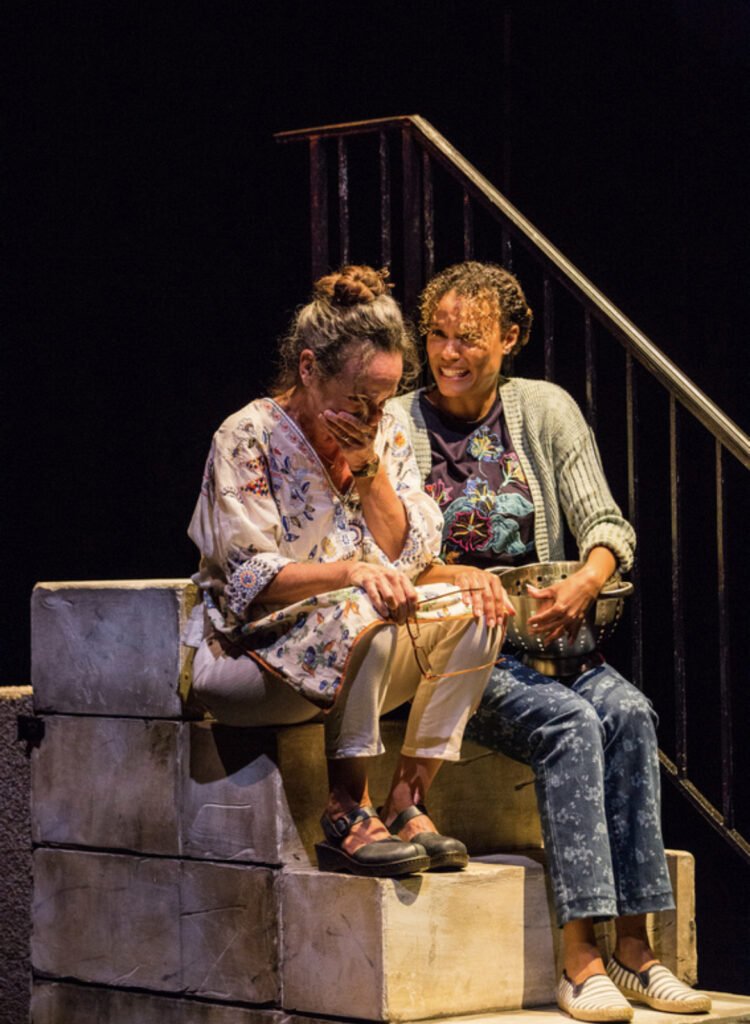 Rebecca L. Hargrove (r) as Mrs. Webb in Our Town Baltimore Center Stage. Photo Credit: Jill Fannon Photography