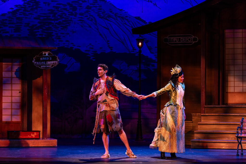 Rebecca L. Hargrove (l) as Yum-Yum in NYGASP’s The Mikado. Photo Credit: Danny Bristol