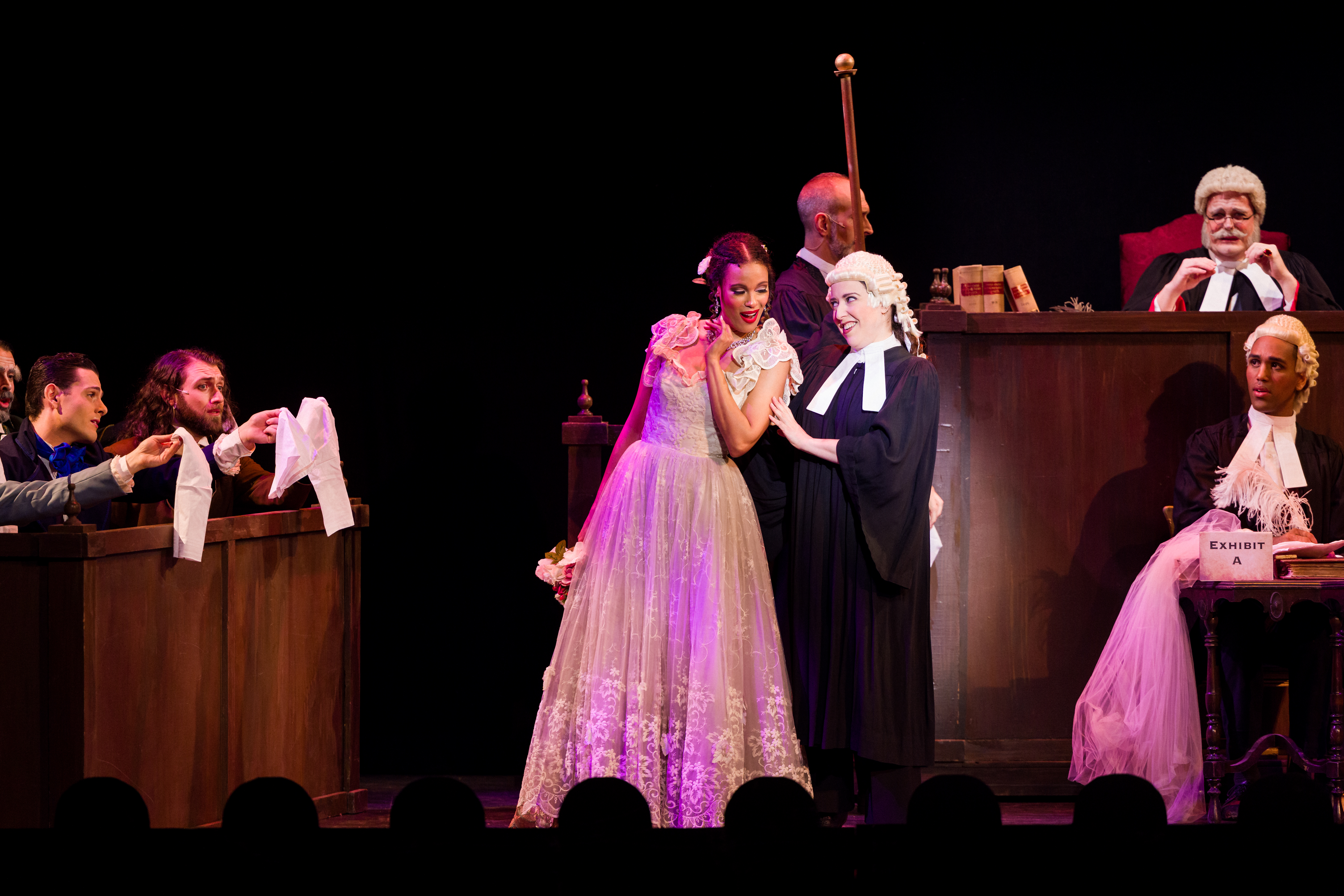 Rebecca L. Hargrove (l) as Angelina in NYGASP’s Trial by Jury. Photo Credit: Danny Bristol