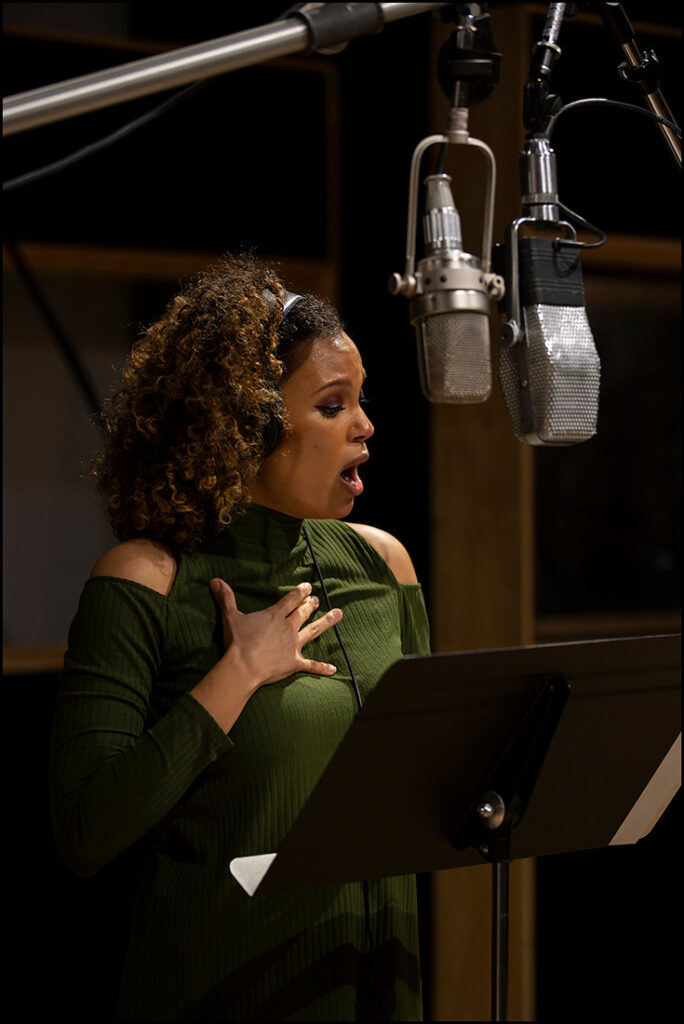 Rebecca L. Hargrove sings in studio for "Grey Land" (2020)