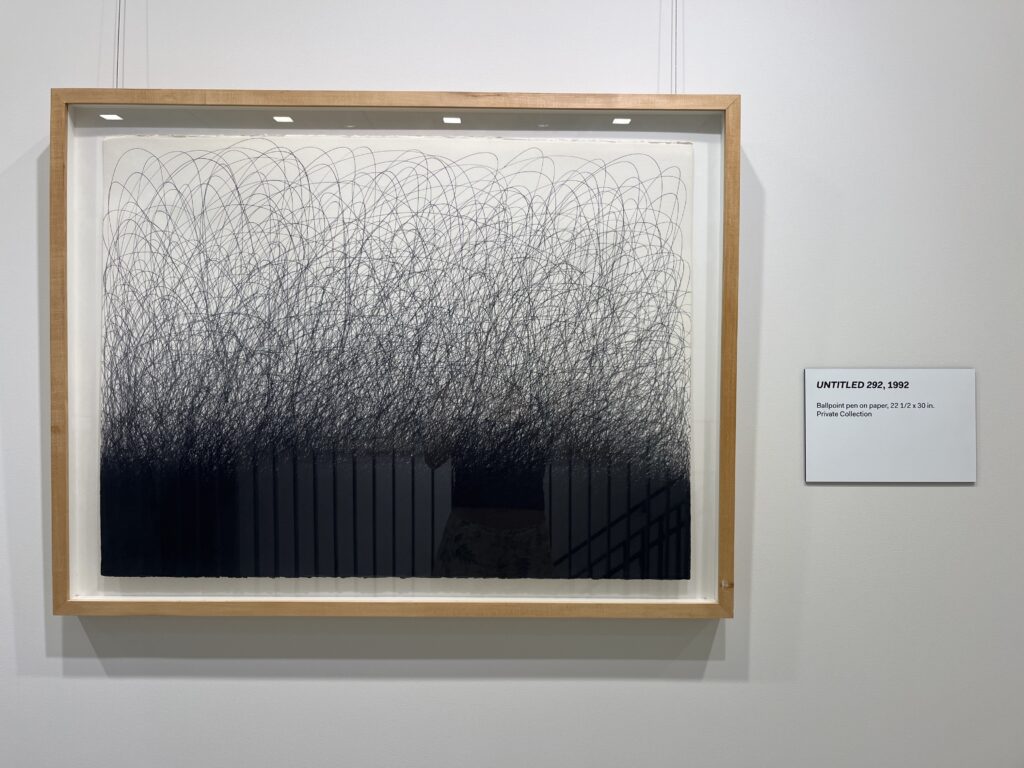 "Untitled 292" by Il Lee, 1992 - Ballpoint pen on paper, 22 1/2 x 30 inches (57.2 x 76.2 cm) (Photo by Ella Bowers)