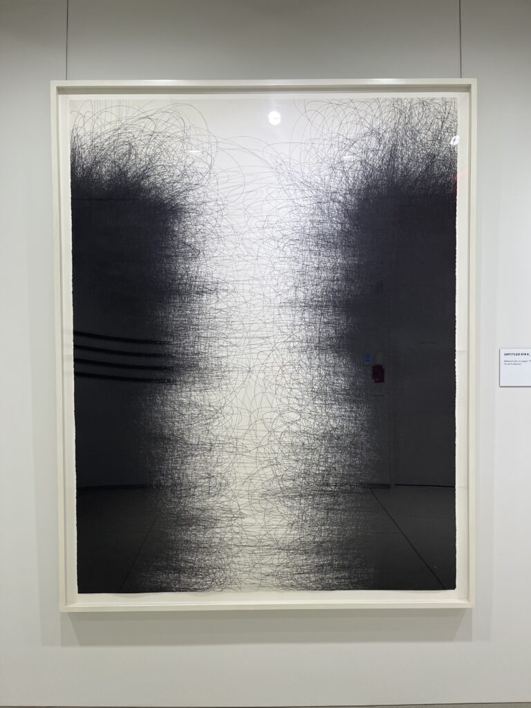 "Untitled 978 K" by Il Lee, 1997 - 98 - Ballpoint pen on paper, 77 x 60 inches (Photo by Ella Bowers)